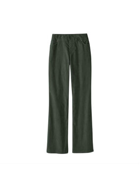 Coldwater Creek Olive Corduroy Stretch Pants 18W Pull-On Straight Leg